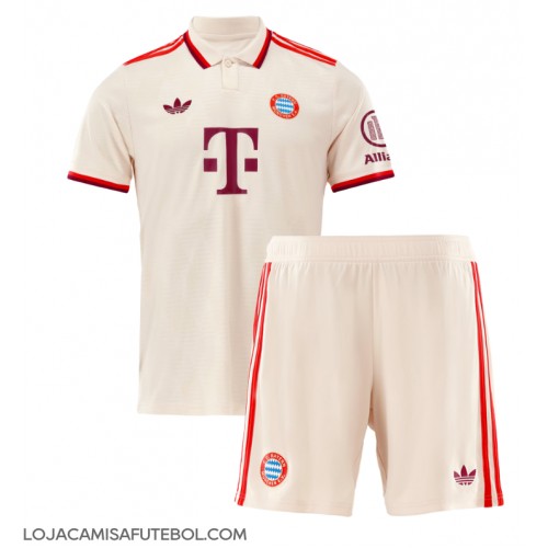 Camisa de Futebol Bayern Munich Equipamento Alternativo Infantil 2024-25 Manga Curta (+ Calças curtas)